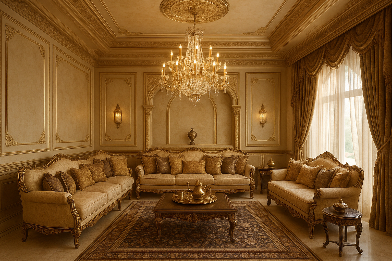 فن تصميم ديكورات المجالس الفاخرة - مشروع ديكور في المنطقة الغربية…