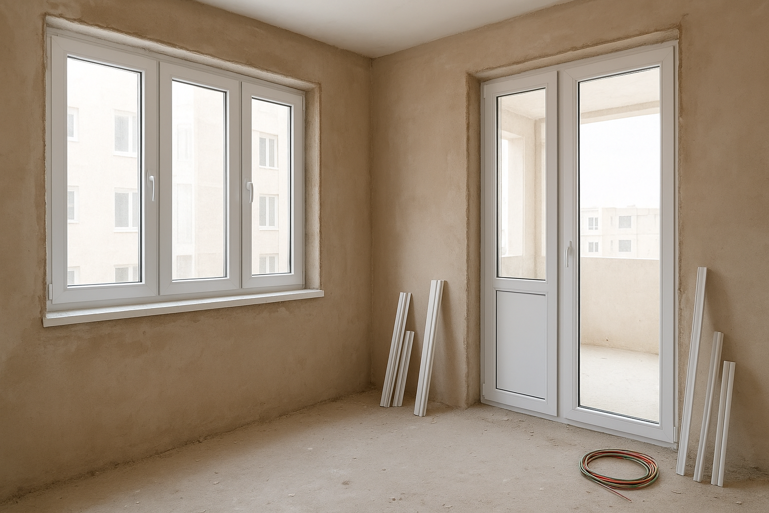 مشروع تركيب أبواب WPVC ونوافذ - مشروع تشطيب في المنطقة الوسطى لدى بو…