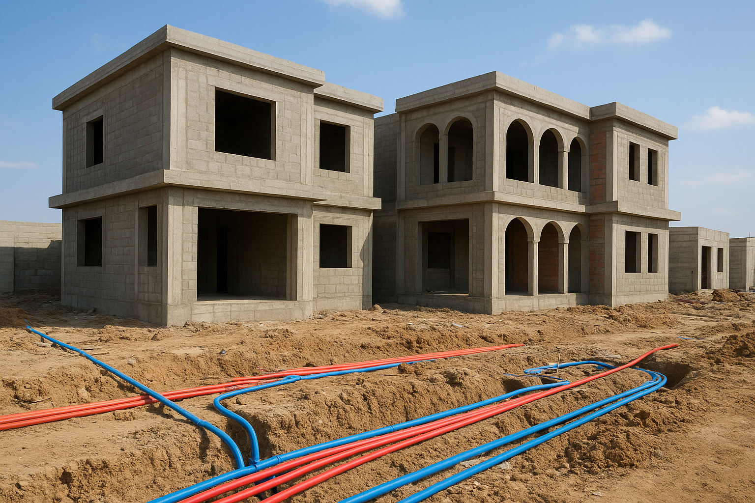 مشروع استكمال أعمال السباكة والكهرباء - مشروع تشطيب في المنطقة ال…