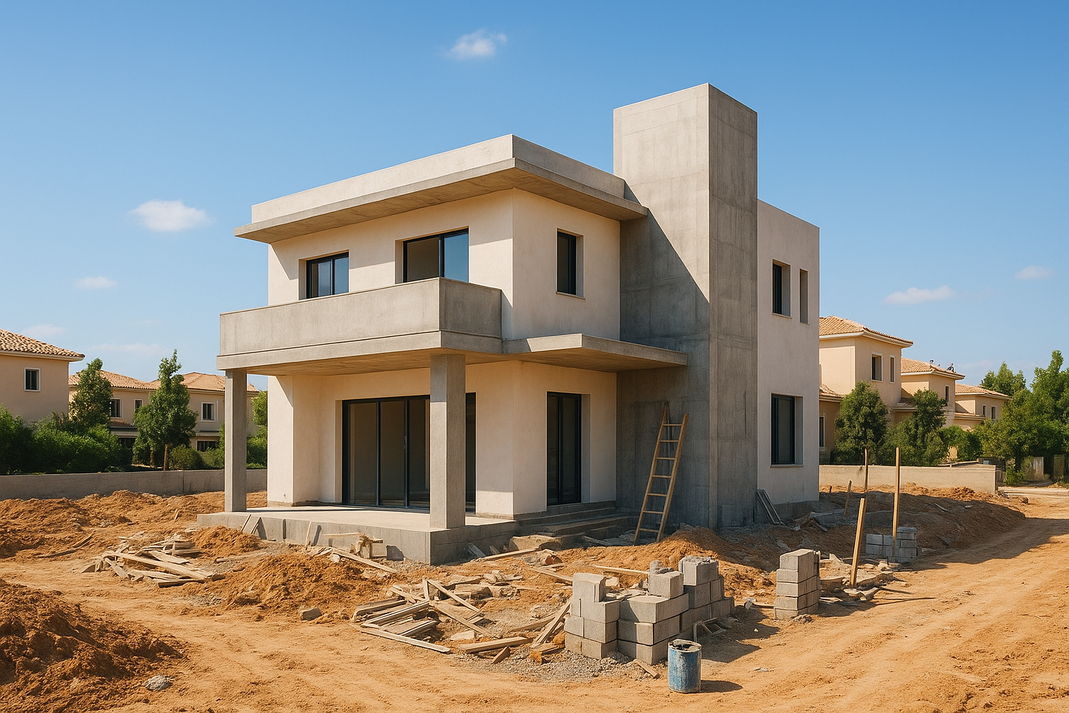 استكمال بناء فلة جديدة بحي - مشروع بناء جديد في المنطقة الوسطى لدى…