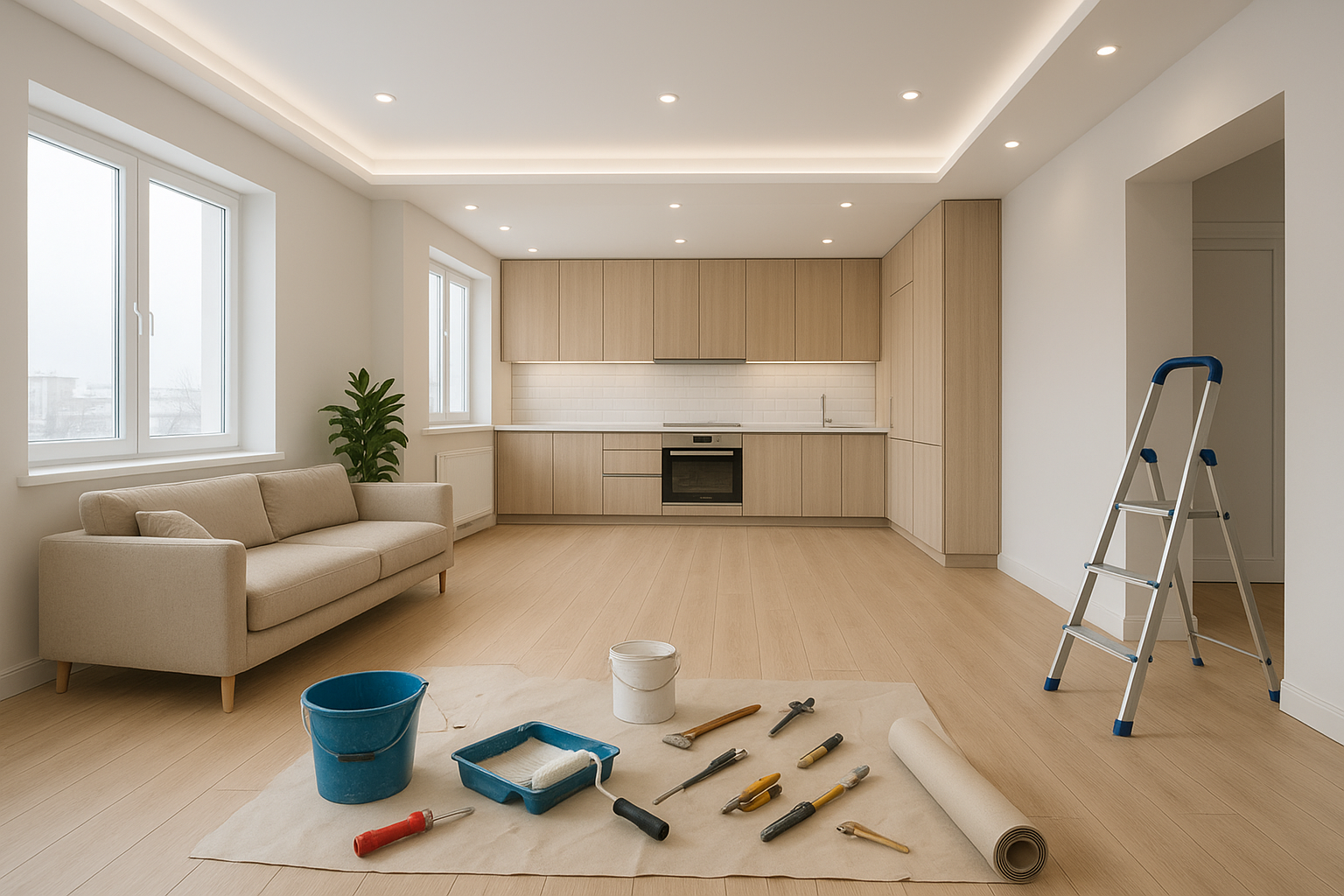 "مشروع ترميم شامل لشقة سكنية - مشروع ترميم وصيانة في المنطقة الوسط…