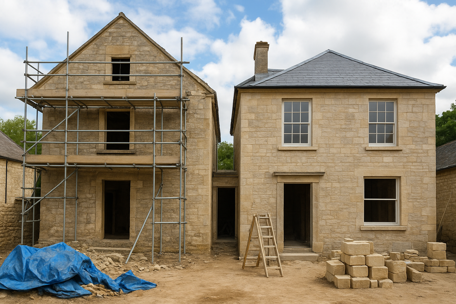 مشروع تجديد فلّتين قديمتين بأعمال - مشروع ترميم وصيانة في المنطقة…