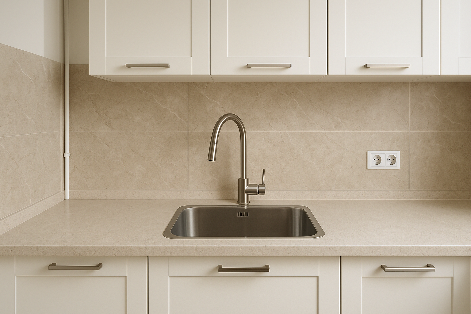 تشطيب مطبخ شامل تمديد مغسلة - مشروع تشطيب في المنطقة الشرقية لدى ب…