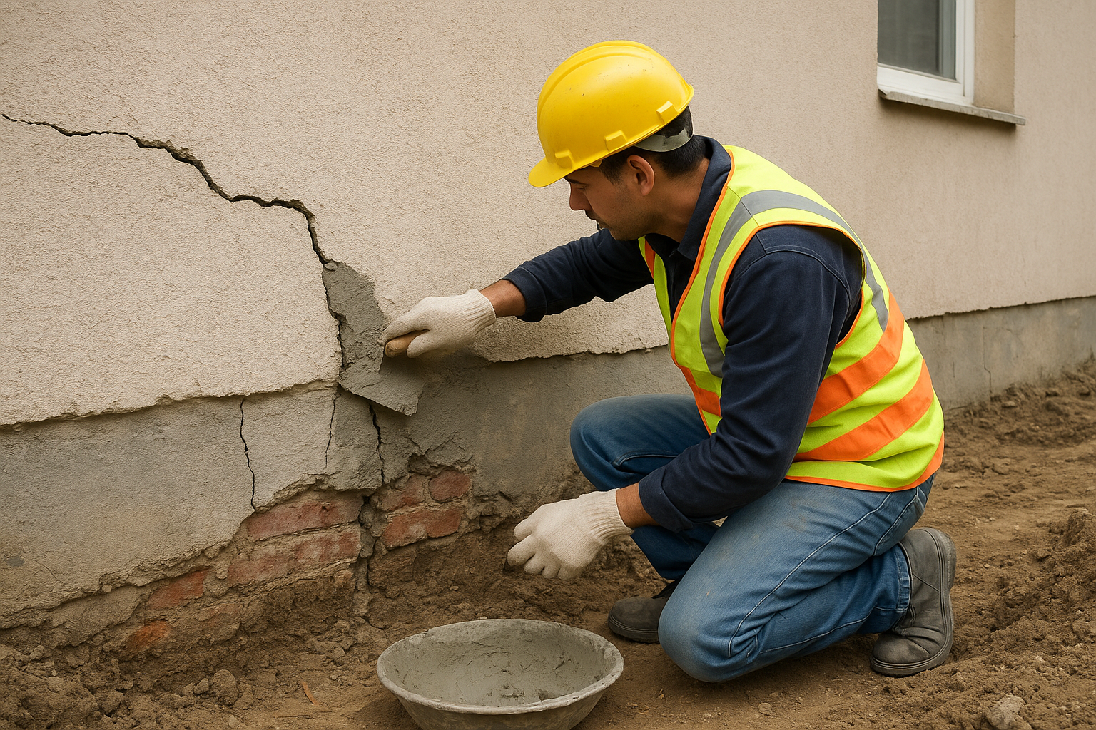 ترميم شامل للتشققات الإنشائية وهبوط - مشروع ترميم وصيانة في المنط…