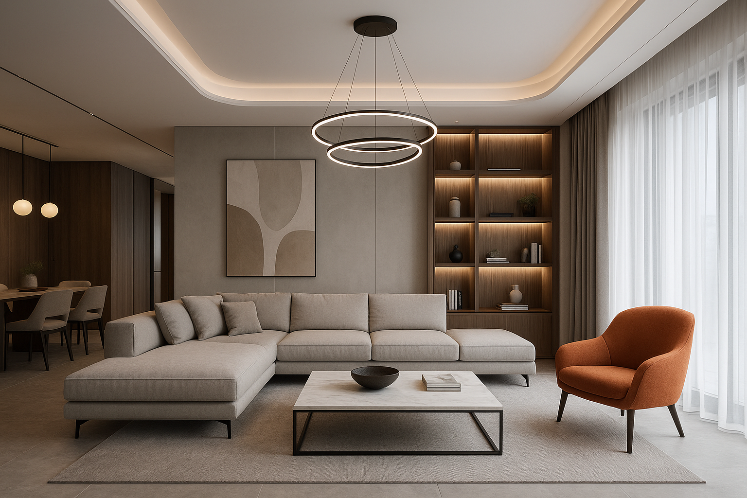 تشطيب وديكور داخلي مبتكر لشقة - مشروع تشطيب في المنطقة الوسطى لدى…