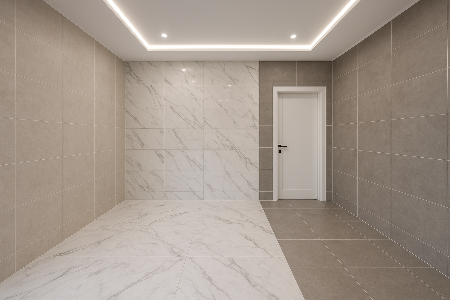 تشطيب متميز للأرضيات والحوائط بالبلاط - مشروع تشطيب في المنطقة ال…