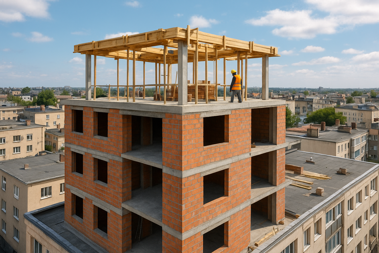 بناء شقة جديدة فوق السطح: - مشروع بناء جديد في المنطقة الوسطى لدى ب…