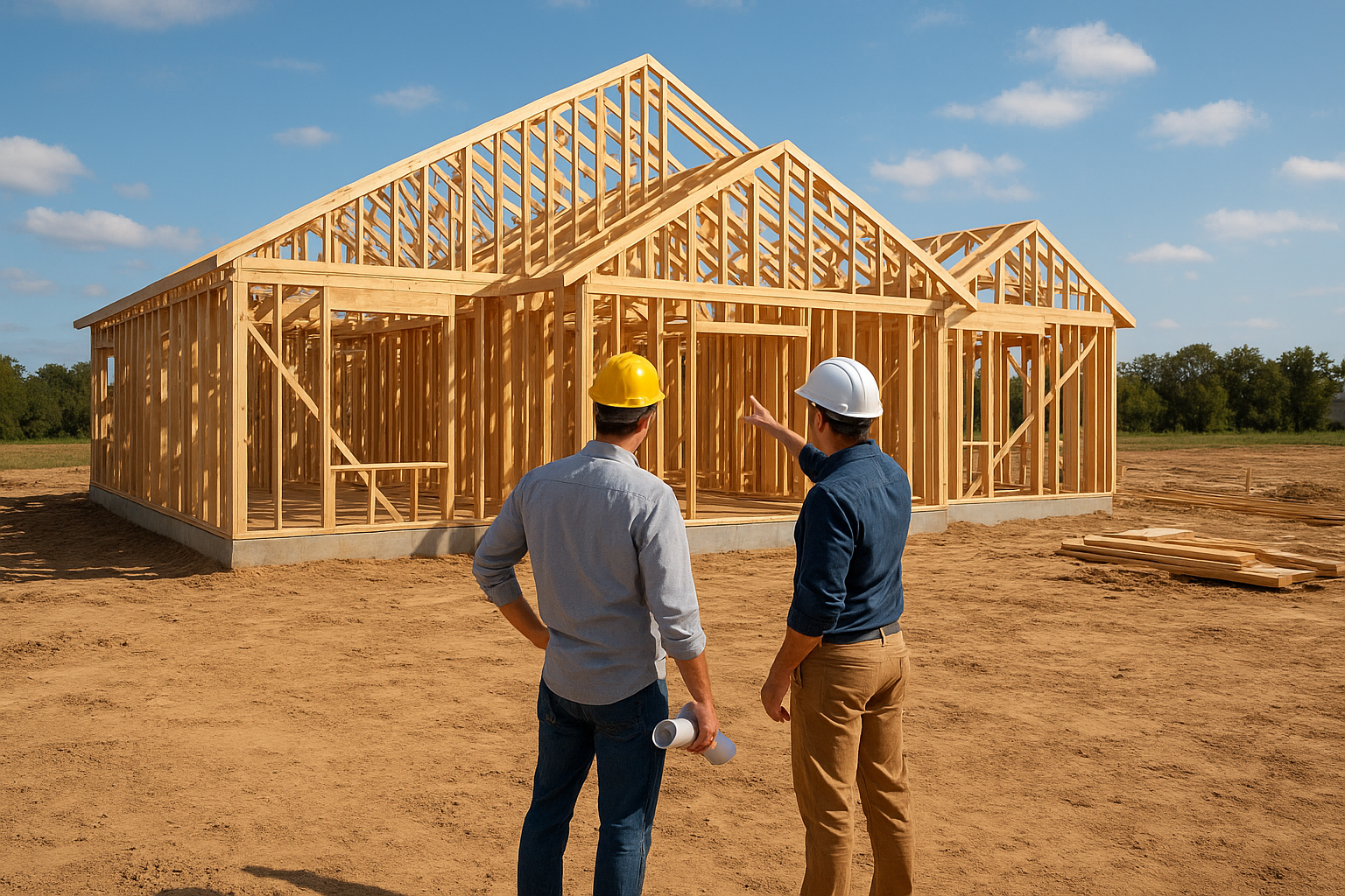 بدء مشروع بناء منزل جديد - مشروع بناء جديد في المنطقة الجنوبية لدى…