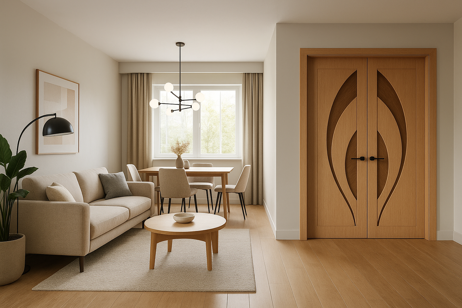 "تجديد ديكور: صالة حديثة، غرفة - مشروع ديكور في المنطقة الوسطى لدى…