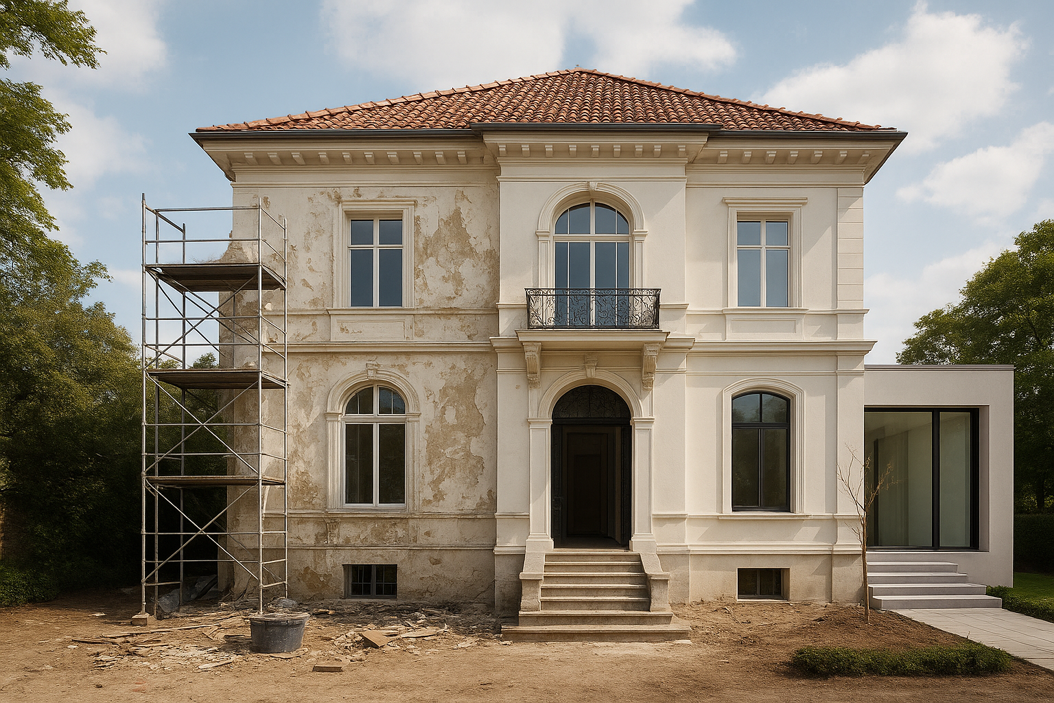 ترميم شامل لعمارة فيلا: تجديد - مشروع ترميم وصيانة في المنطقة الوس…