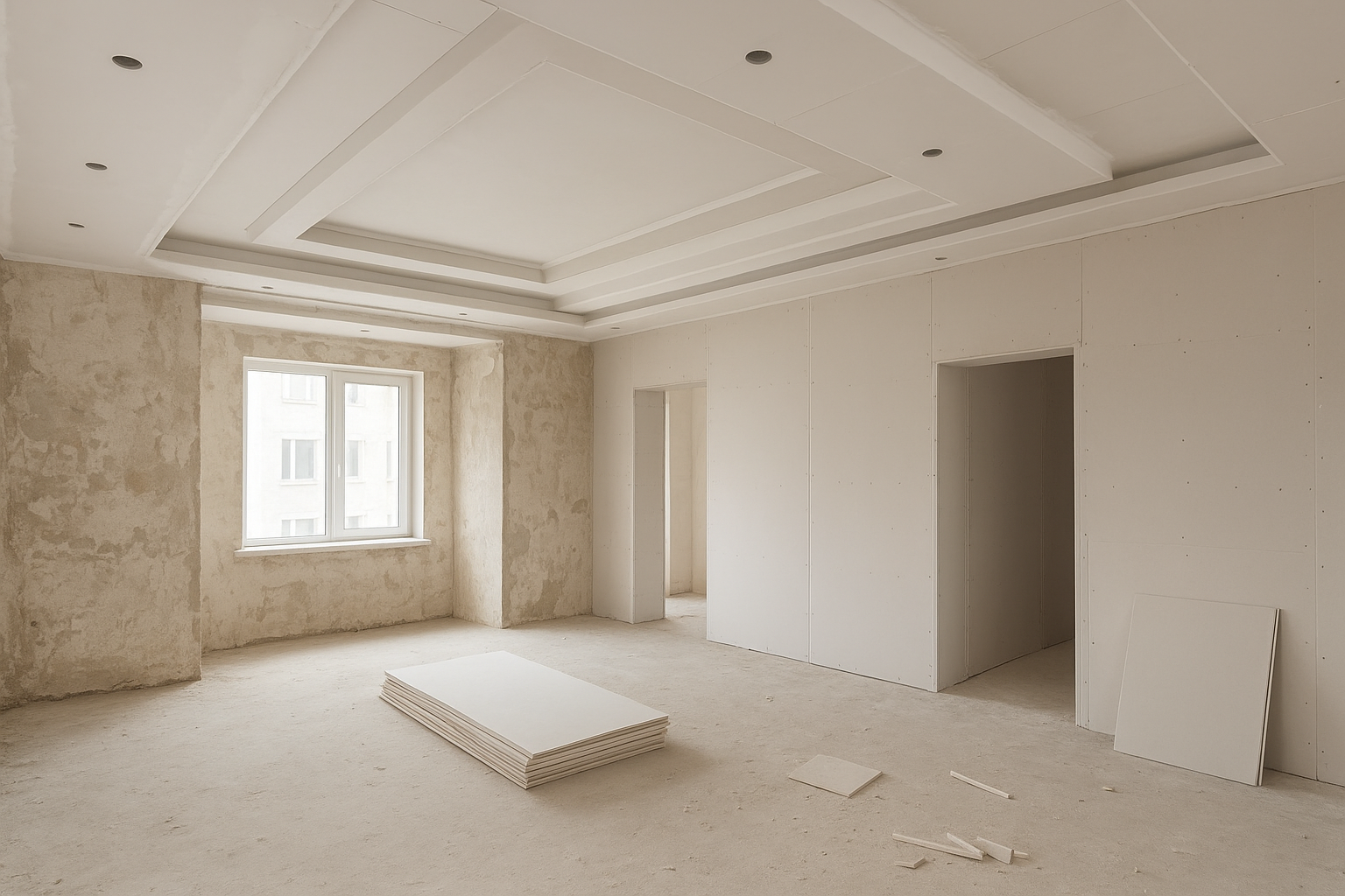 تشطيب شقة: إزالة الديكور الجبس - مشروع تشطيب في المنطقة الغربية لد…