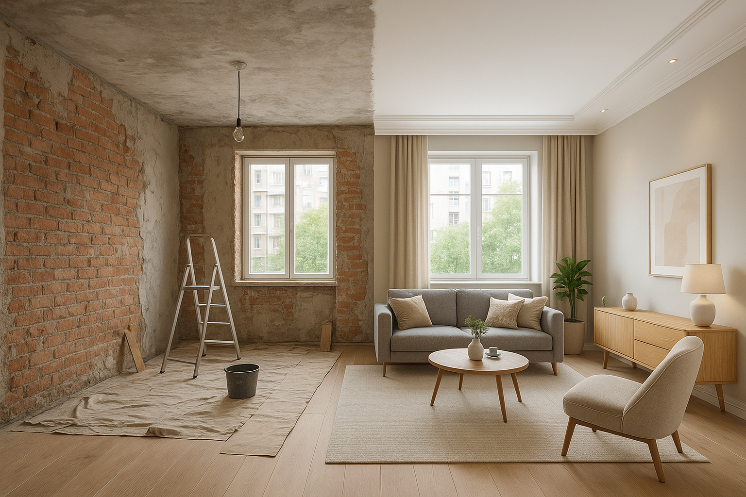 "مشروع تجديد وترميم شامل لشقة - مشروع ترميم وصيانة في المنطقة الوس…