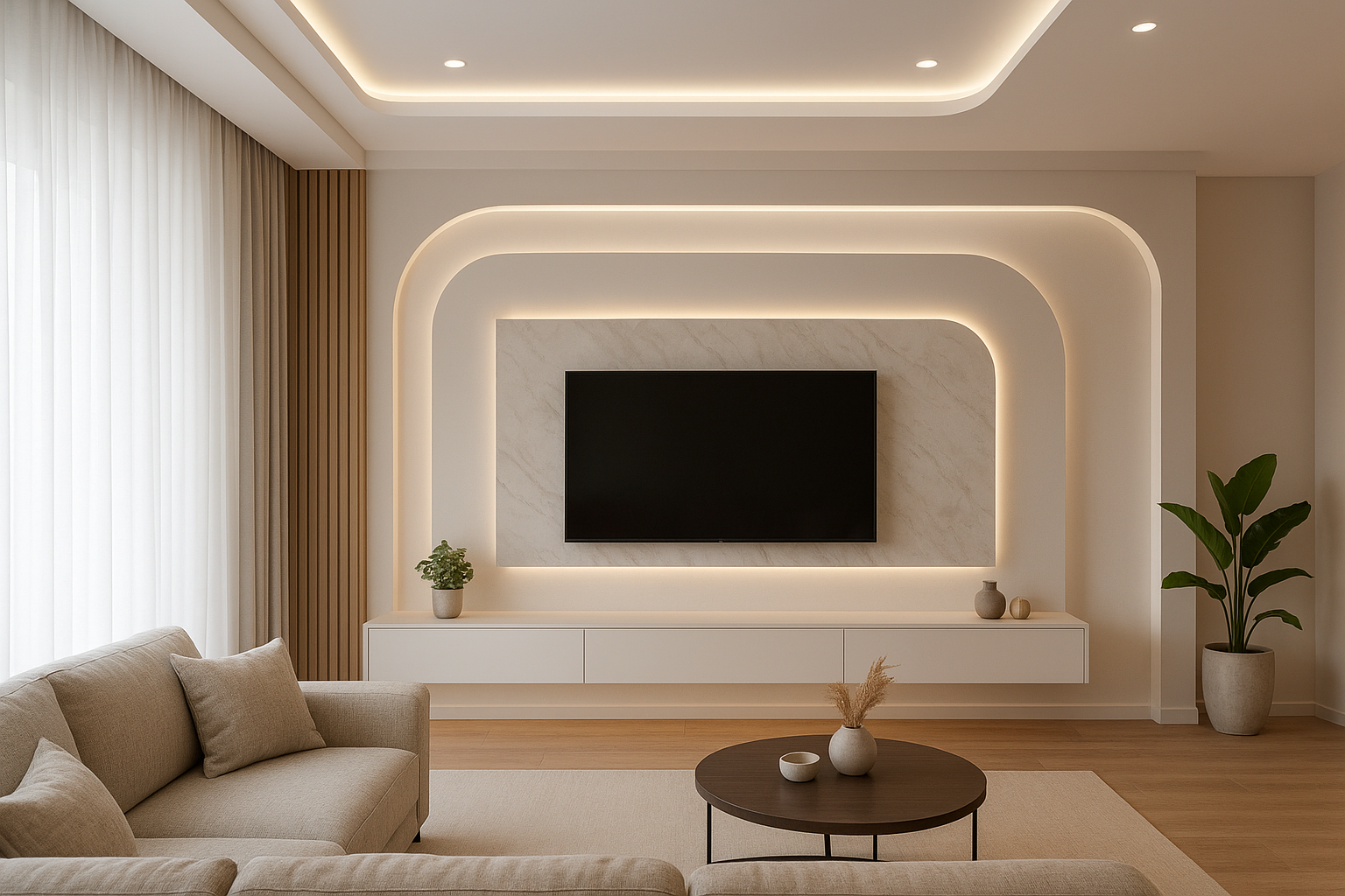 تجديد ديكورات جبس بورد لشقتك - مشروع ديكور في المنطقة الوسطى لدى ب…