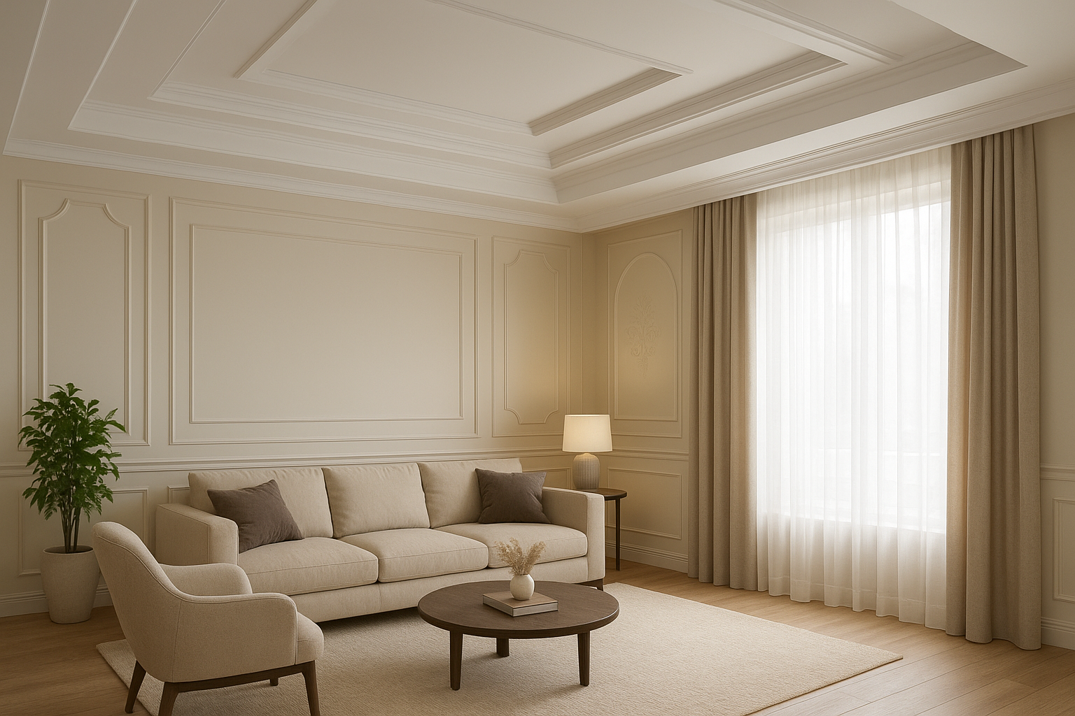 تصميم داخلي متكامل: دهانات وجبس - مشروع ديكور في المنطقة الغربية ل…