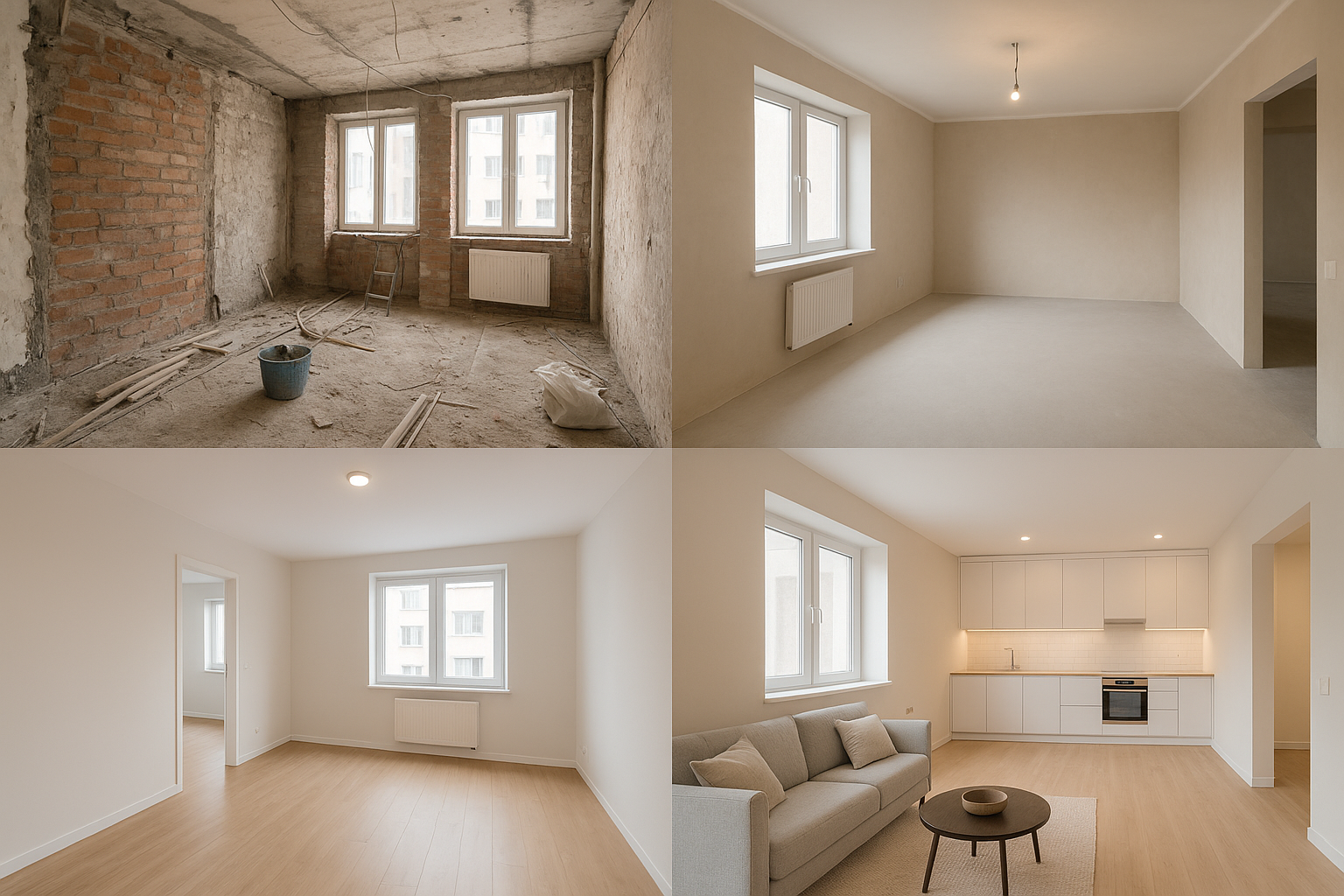 تشطيب شامل لشقتين: من البداية - مشروع تشطيب في المنطقة الغربية لدى…