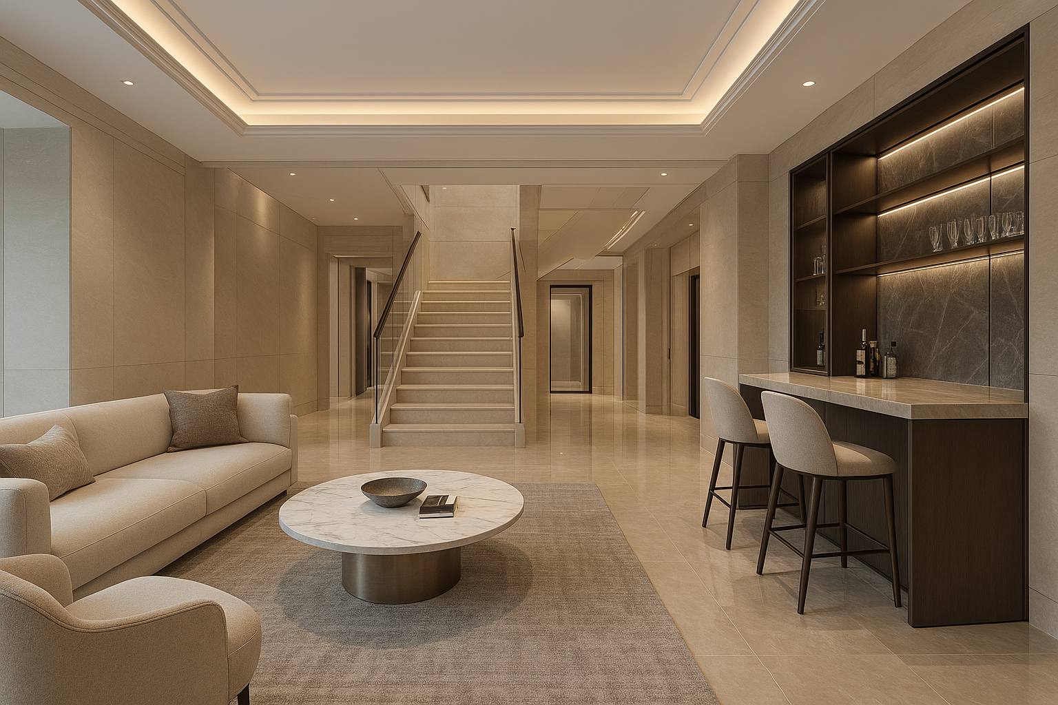 تشطيب فاخر وكامل لفلة جديدة - مشروع تشطيب في المنطقة الوسطى لدى بو…