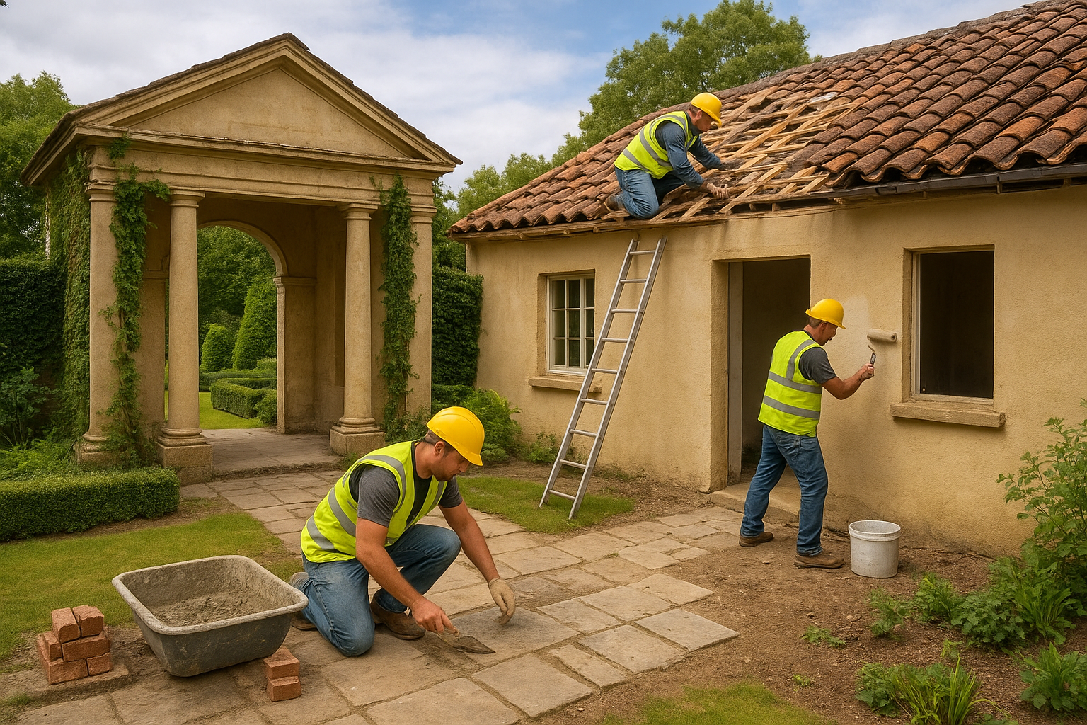 مشروع ترميم الحديقة والملحق وصيانة - مشروع ترميم وصيانة في المنطق…