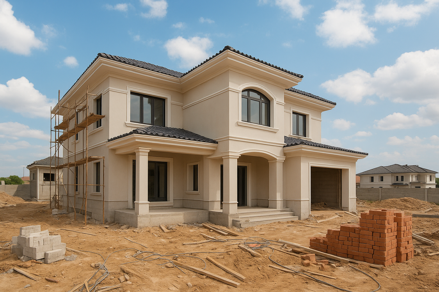 مشروع بناء وتشييد لفله فاخرة - مشروع بناء جديد في المنطقة الوسطى ل…