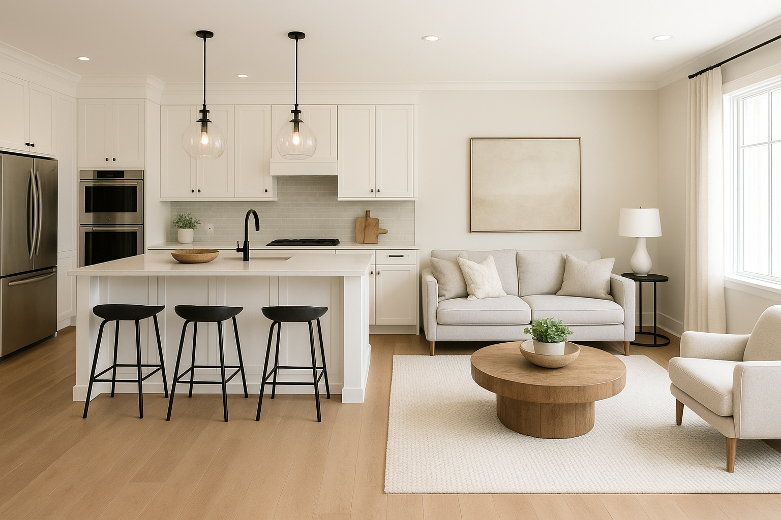 تصميم مطبخ أمريكي مفتوح بنمط - مشروع ديكور في المنطقة الوسطى لدى ب…