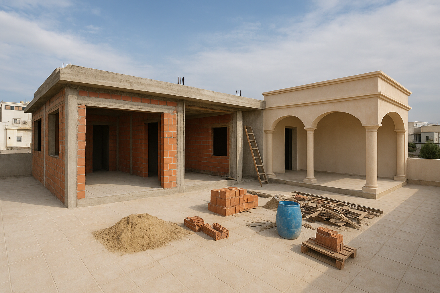 توسعة وبناء غرف نوم ومجلس - مشروع ترميم وصيانة في المنطقة الوسطى ل…