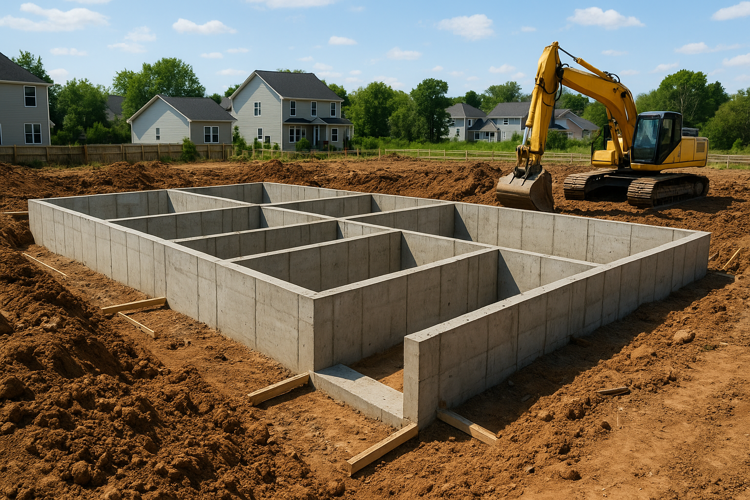 مشروع بناء أساس جديد لمبنى - مشروع بناء جديد في المنطقة الغربية لد…