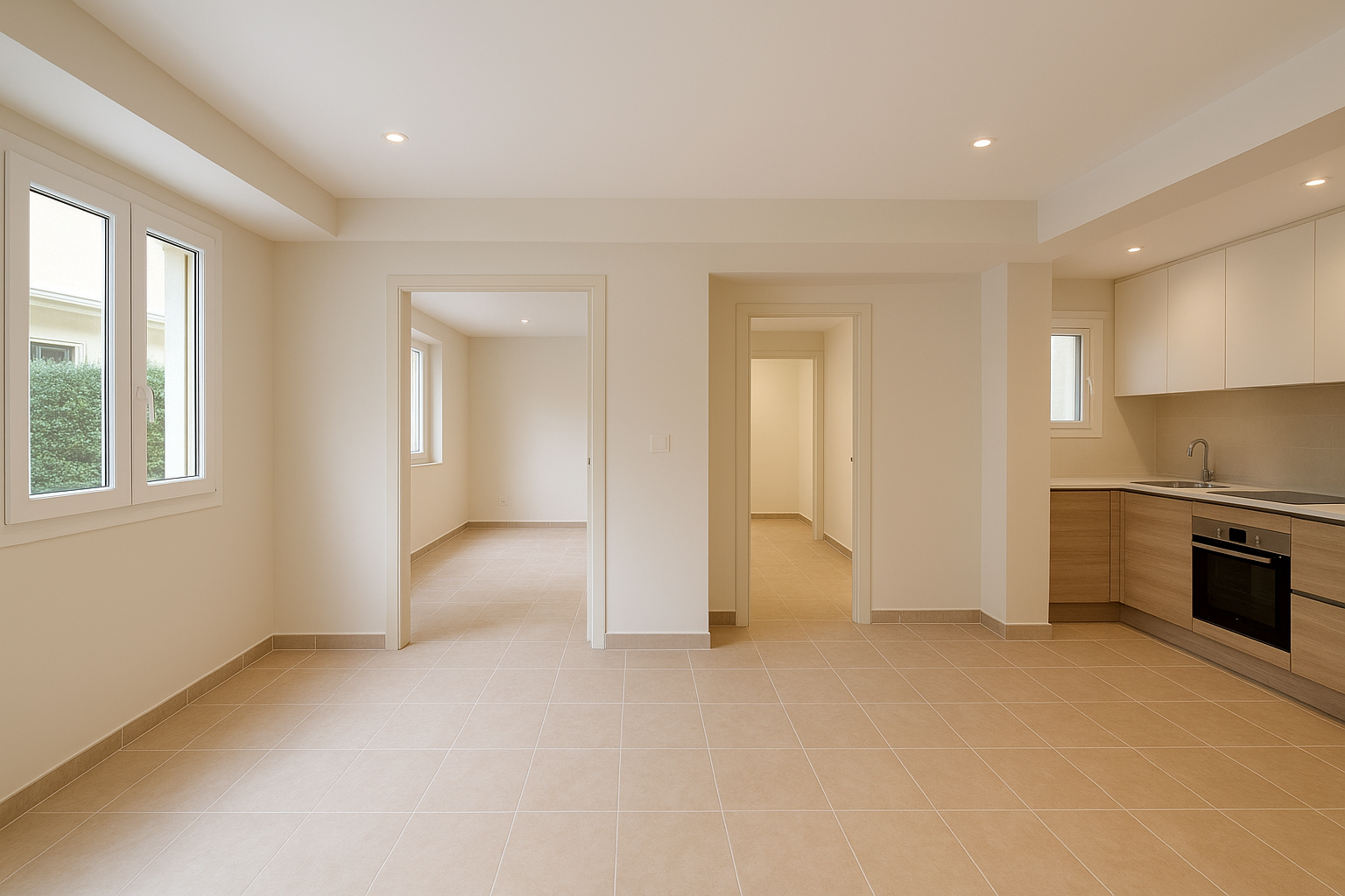 ترميم وتشطيب شقة أرضية مع - مشروع تشطيب في المنطقة الغربية لدى بوا…