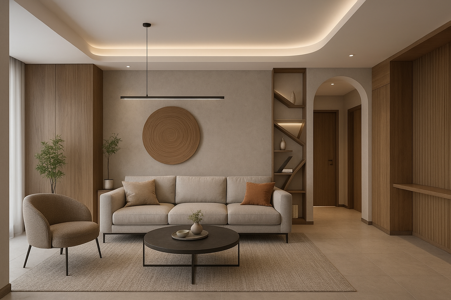 "تصميم ديكور مبتكر لمشروع تشطيب - مشروع تشطيب في المنطقة الوسطى لد…