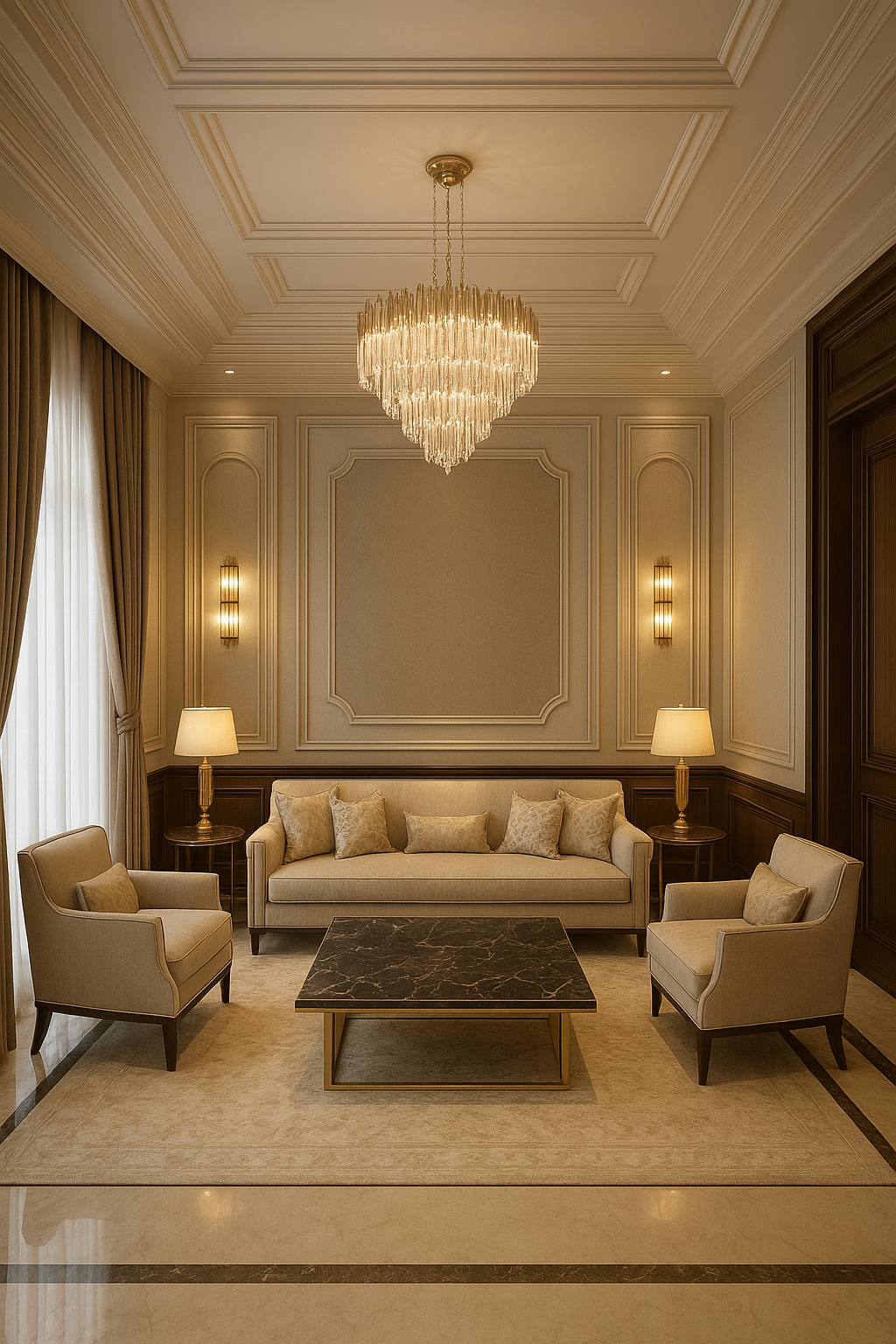 تصميم وتنفيذ مجلس مميز بمساحة - مشروع ديكور في المنطقة الوسطى لدى…