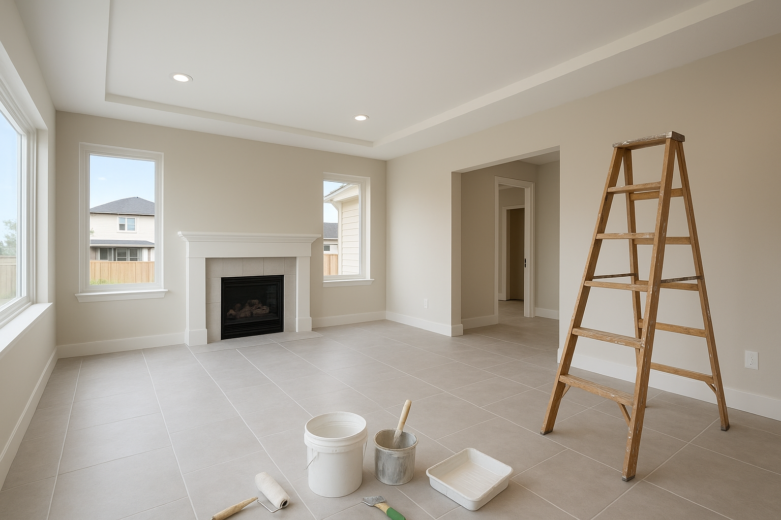 مرحلة التشطيب لفله سكنية جديدة: - مشروع تشطيب في المنطقة الوسطى لد…