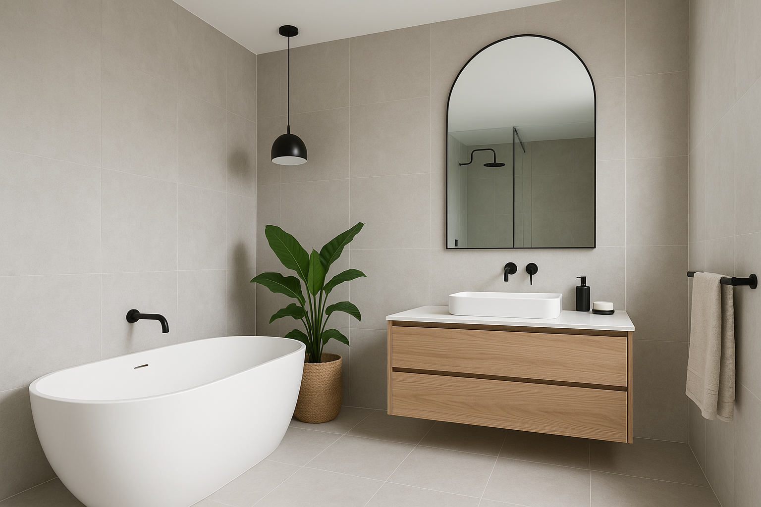 تجديد عصري للحمام: تحويله إلى - مشروع ترميم وصيانة في المنطقة الغر…