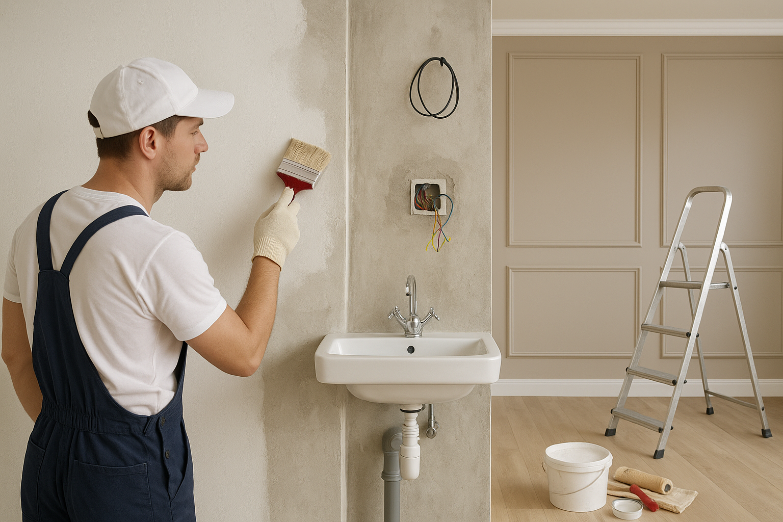 تجديد شامل لأعمال الترميم: بويات، - مشروع ترميم وصيانة في المنطقة…