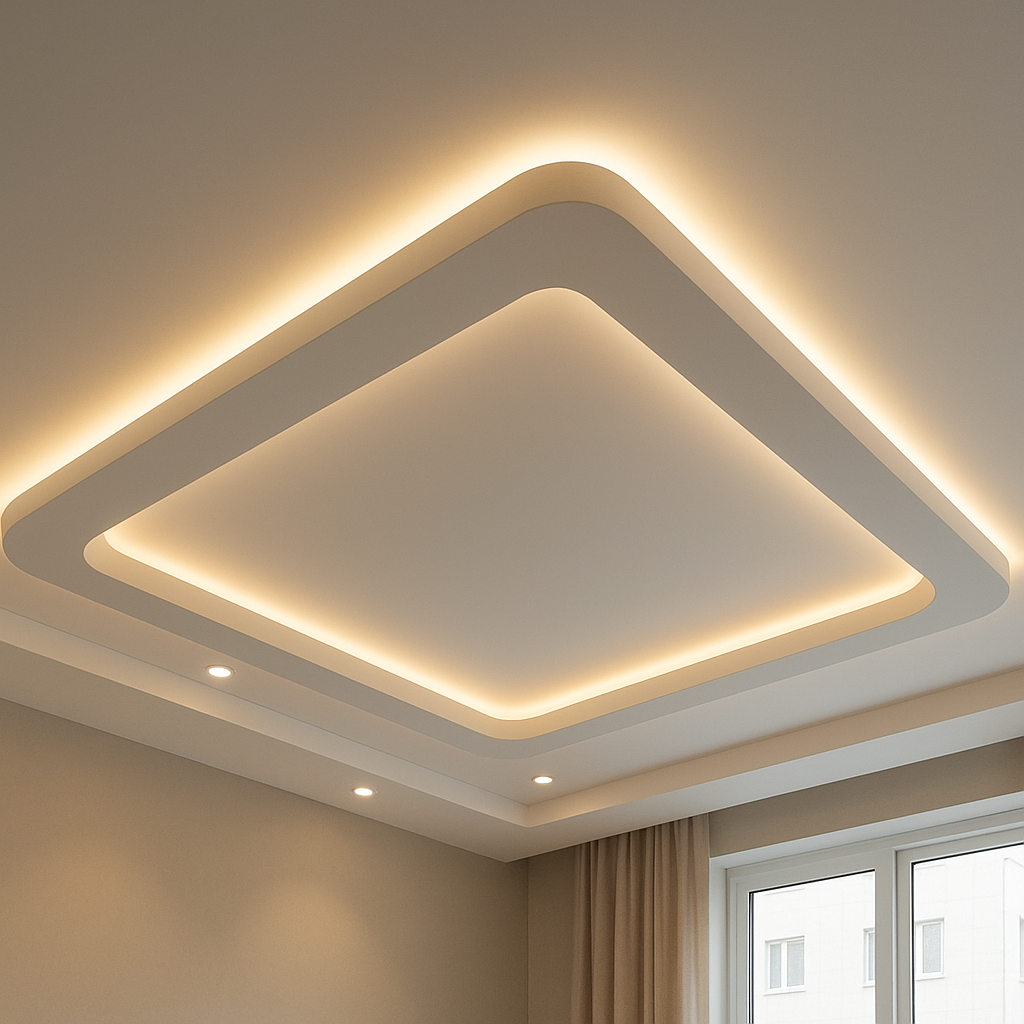 تشطيب سقف مبتكر لشقة سكنية - مشروع تشطيب في المنطقة الغربية لدى بو…