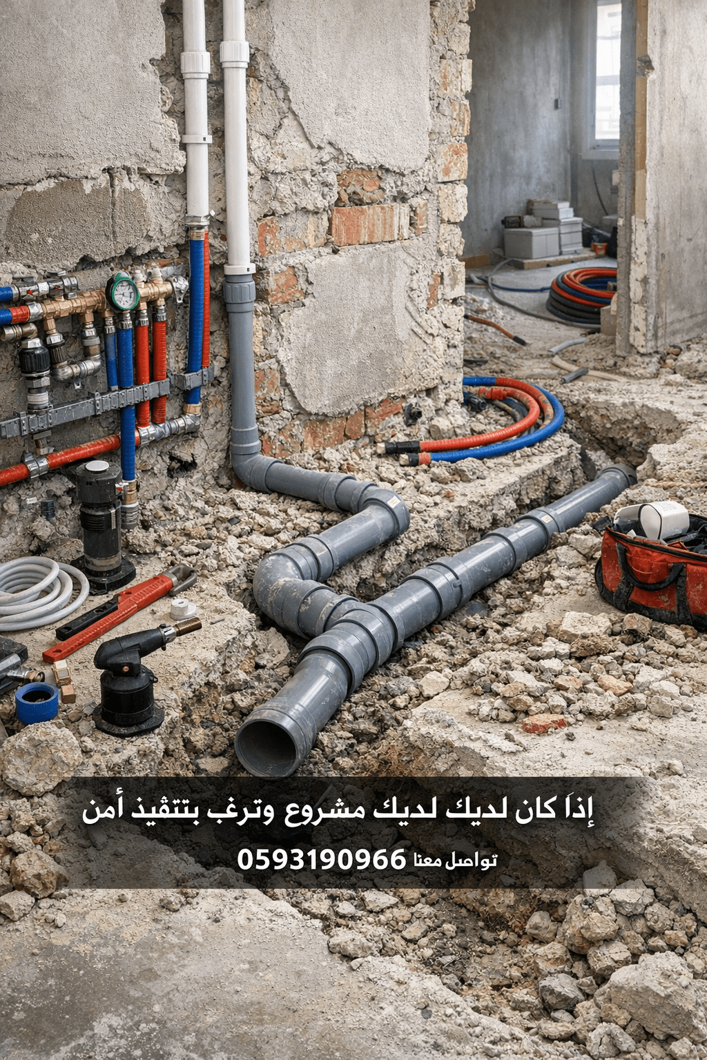 تجديد شامل للسباكة في فيلا - مشروع ترميم وصيانة في المنطقة الوسطى…