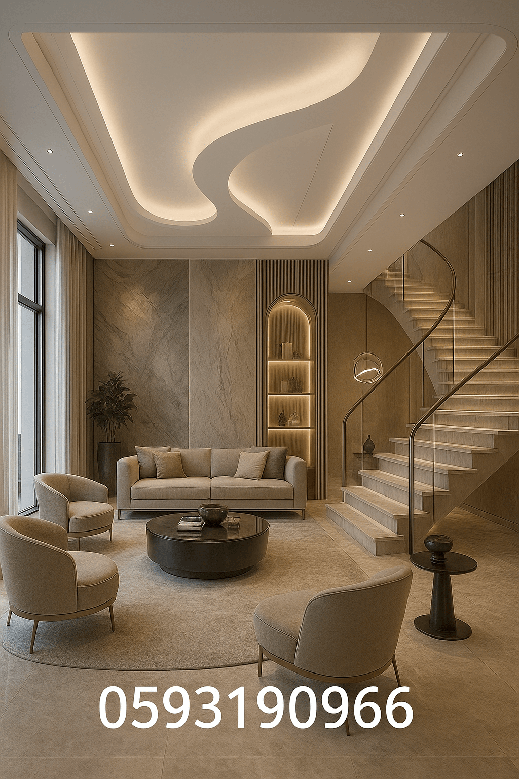 تصميم داخلي مبتكر لفلة فاخرة - مشروع ديكور في المنطقة الغربية لدى…
