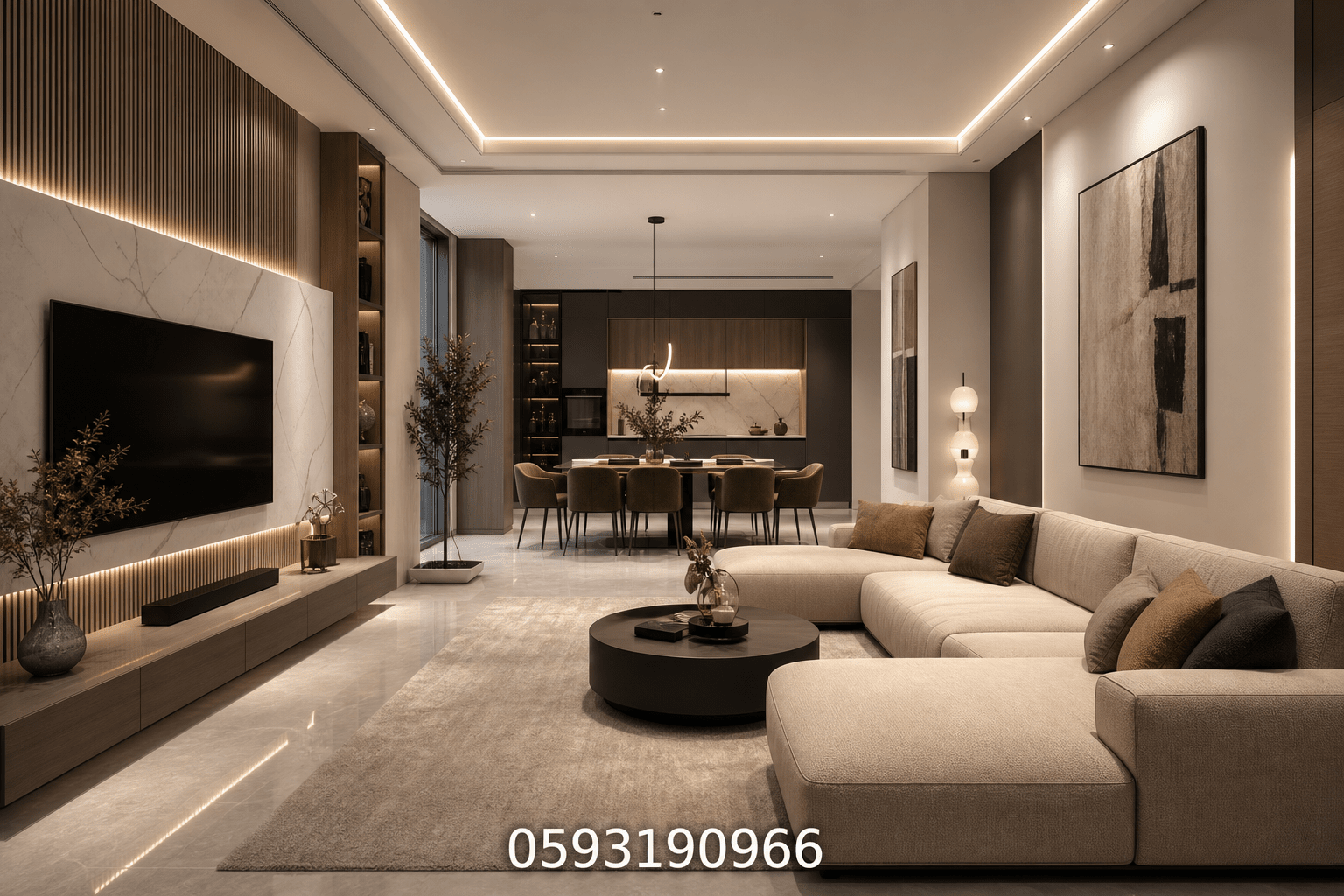 تصميم وتنفيذ ديكور حديث لشقة - مشروع ديكور في المنطقة الوسطى لدى ب…