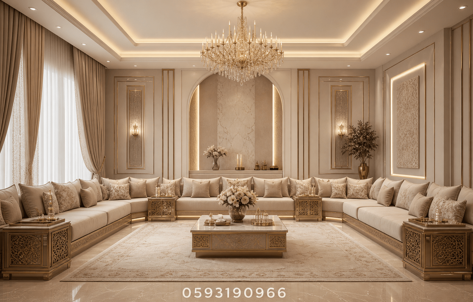 تصميم جديد لمجلس نساء بأناقة - مشروع ديكور في المنطقة الغربية لدى…