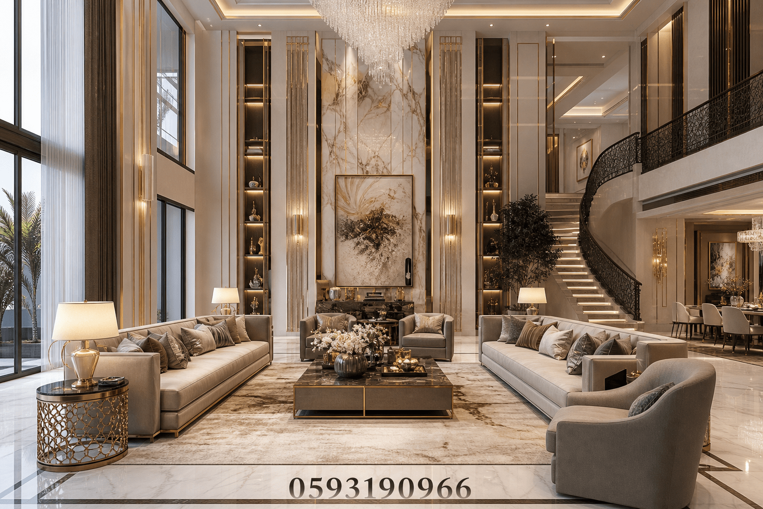 مشروع تصميم ديكور فاخر لفلة - مشروع ديكور في المنطقة الشرقية لدى ب…