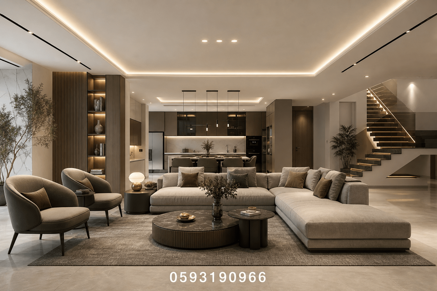 تنفيذ تصميم داخلي عصري لمنزل - مشروع ديكور في المنطقة الوسطى لدى ب…