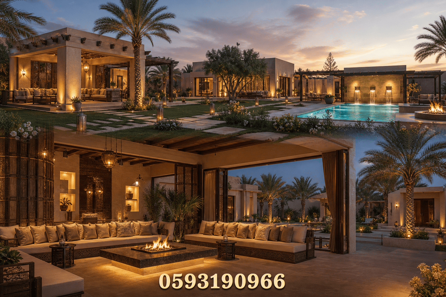 تصميم مجالس وشاليه بمزرعة غرب - مشروع بناء جديد في المنطقة الوسطى…