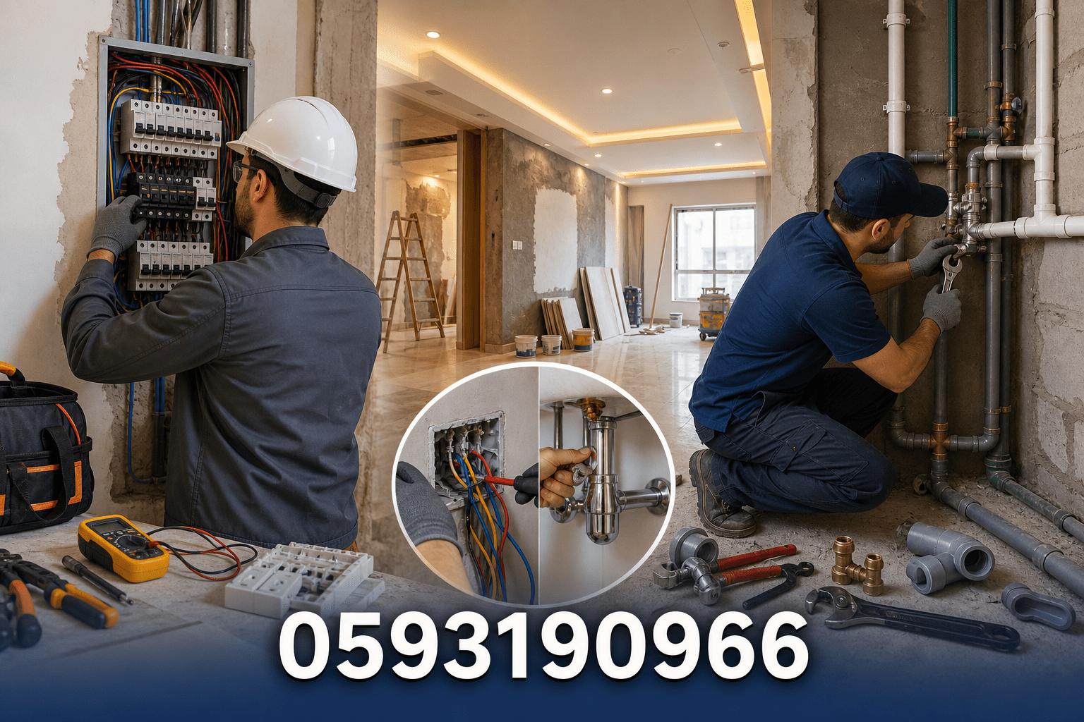 تأسيس وصيانة كهرباء وسباكة لمشروع - مشروع ترميم وصيانة في المنطقة…
