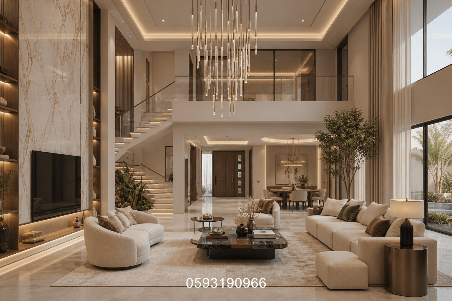 مشروع تصميم داخلي لفيلا جديدة - مشروع ديكور في المنطقة الوسطى لدى…