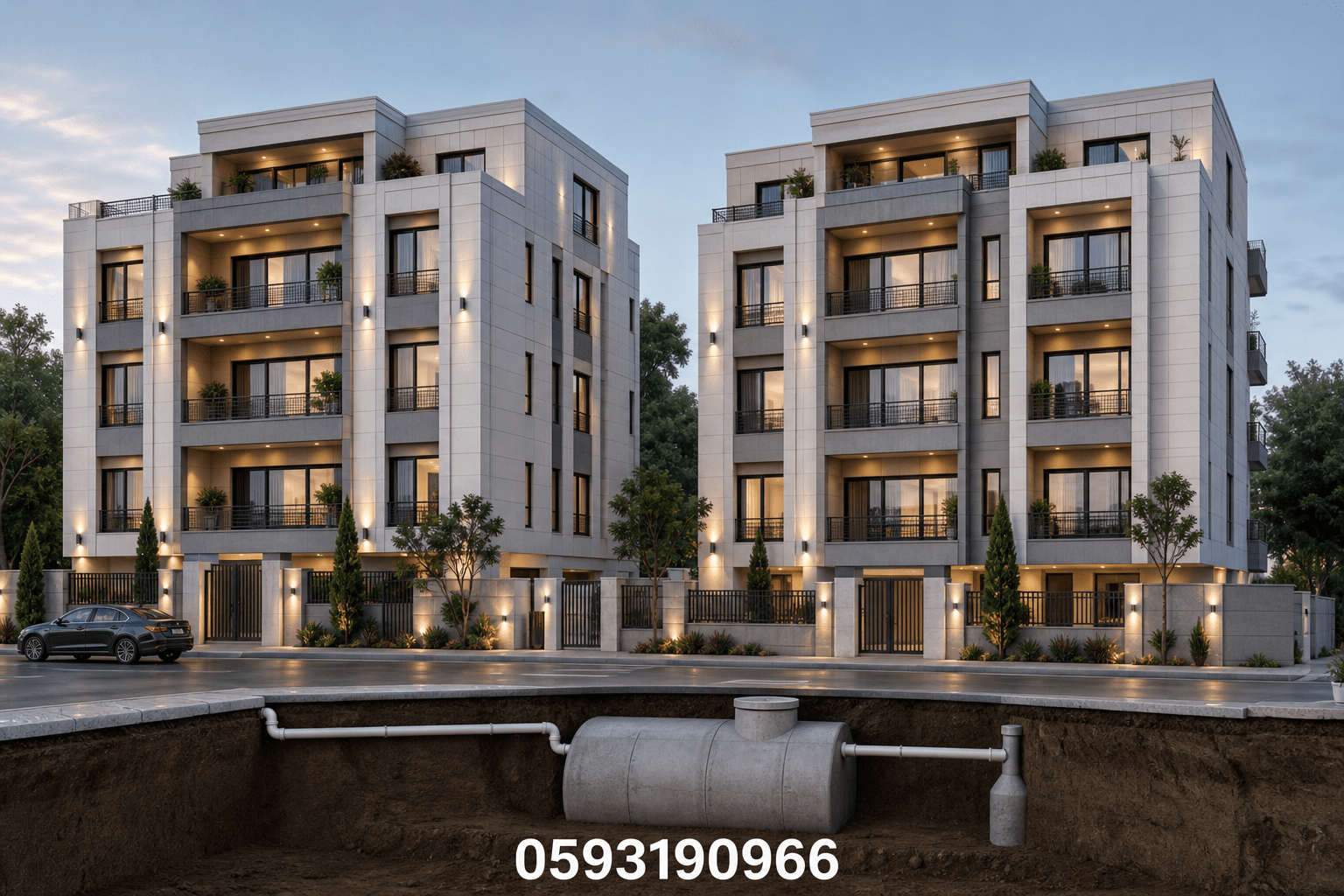 مشروع بناء عمارتين ببريكاست: تصميم - مشروع بناء جديد في المنطقة ال…