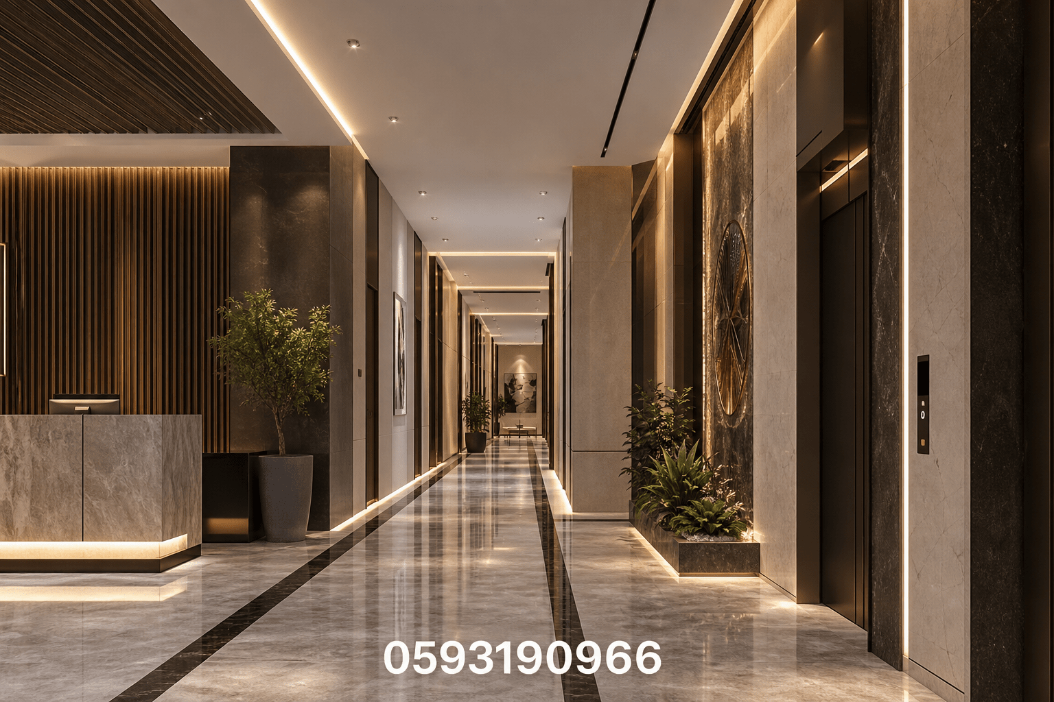 تصميم مداخل وممرات مكاتب مبنى - مشروع ديكور في المنطقة الوسطى لدى…
