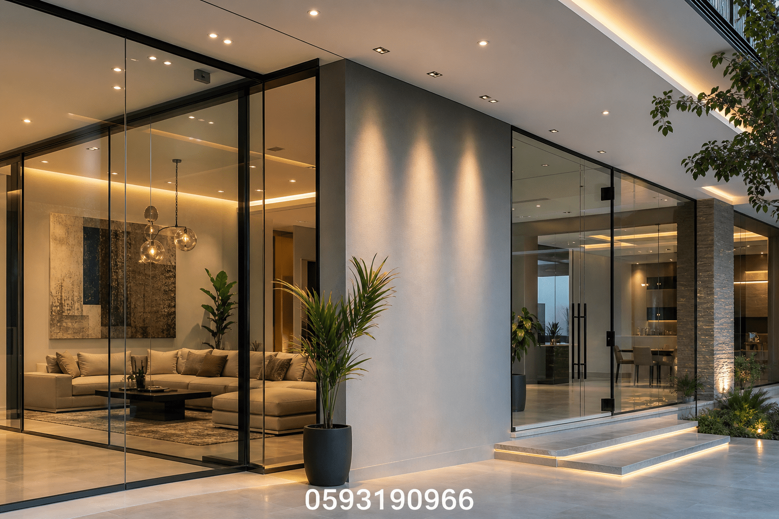 تجديد الجدران بالزجاج السكوريت والدهان - مشروع ديكور في المنطقة ا…