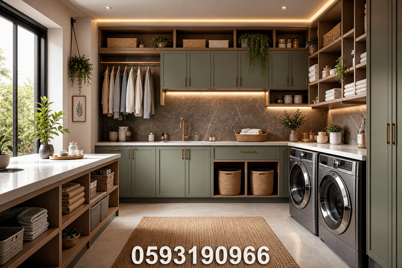 تصميم ديكور مبتكر لغرفة غسيل - مشروع ديكور في المنطقة الشرقية لدى…