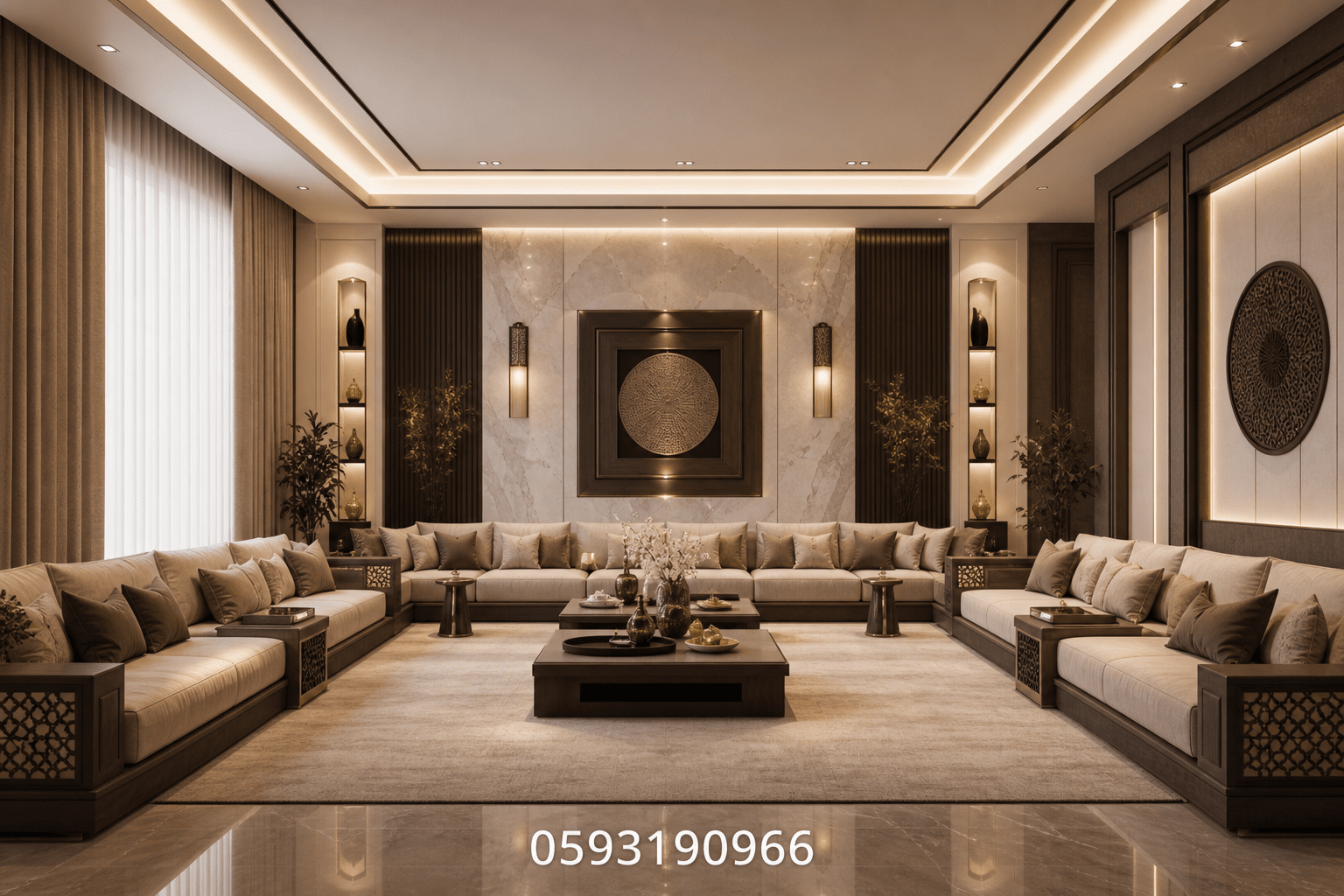 تصميم ديكور مميز لمجلس أنيق - مشروع ديكور في المنطقة الشرقية لدى ب…