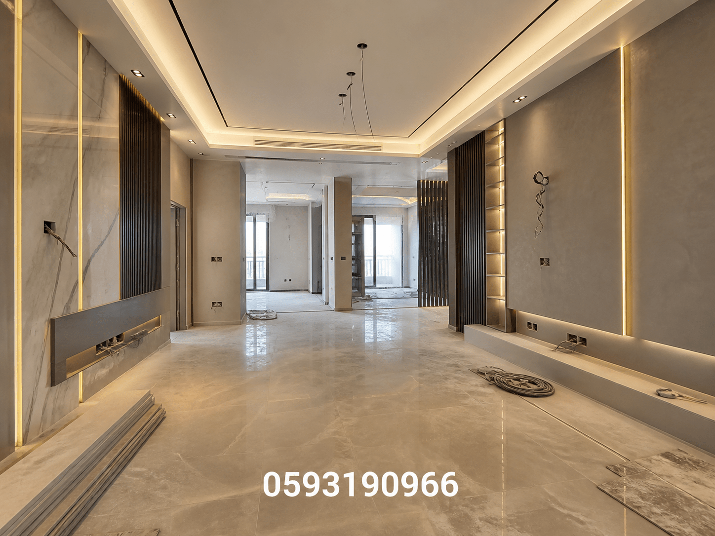 تصميم داخلي فاخر لشقة تحت - مشروع تشطيب في المنطقة الجنوبية لدى بو…