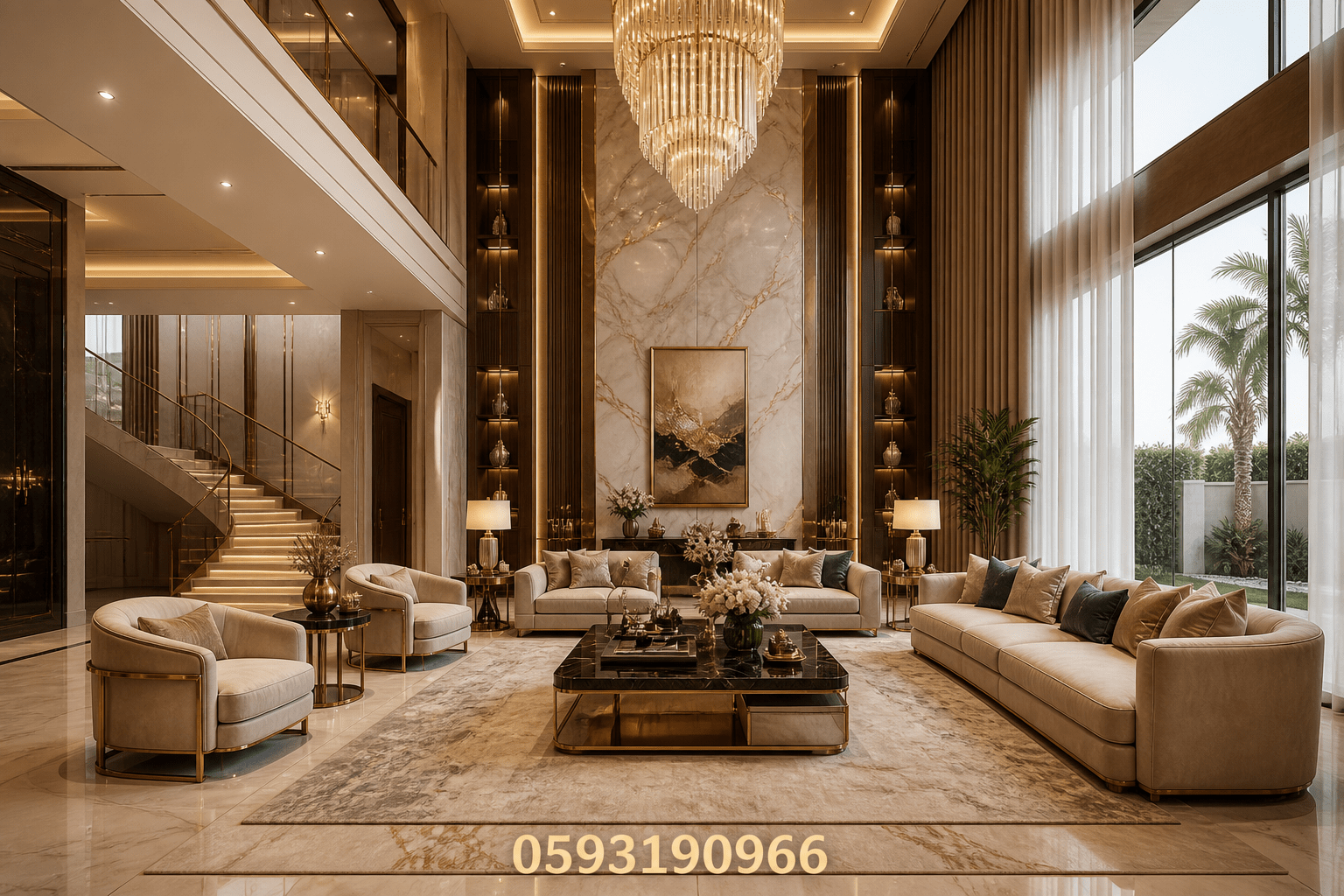 مشروع تصميم ديكور فاخر لفلة - مشروع ديكور في المنطقة الوسطى لدى بو…