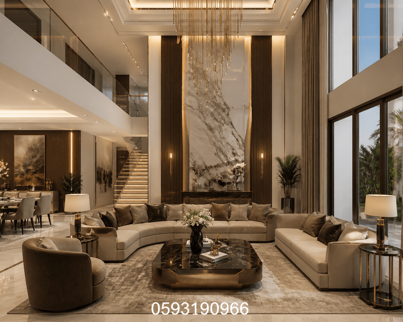 تصميم ديكور داخلي فخم لفيلا - مشروع ديكور في المنطقة الغربية لدى ب…