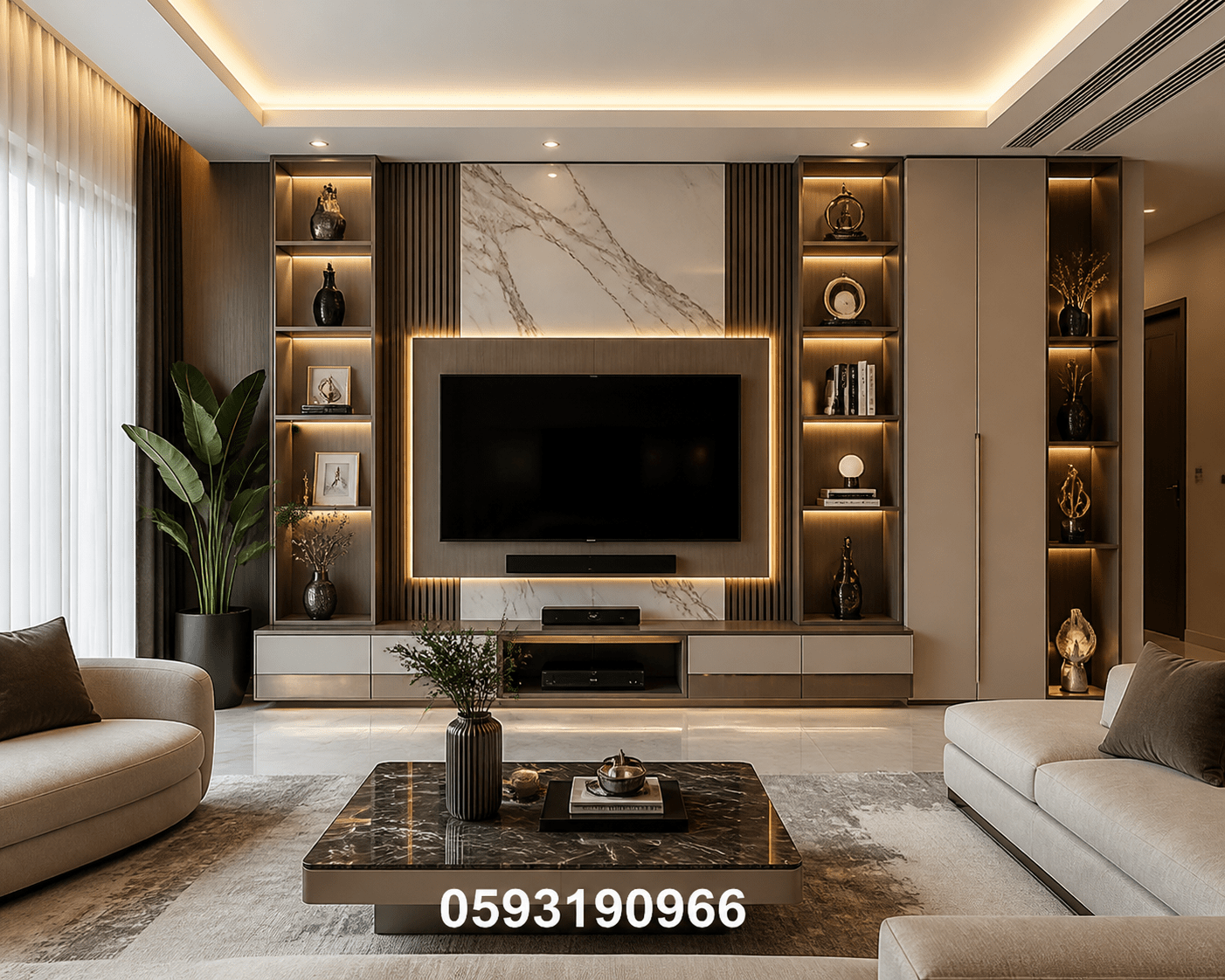 تصميم وحدات ديكور مخصصة لشقة - مشروع تشطيب في المنطقة الوسطى لدى ب…